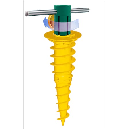 Juwel Socket Screws into Ground to Hold Rotary Lines, Umbrellas, etc. 30026